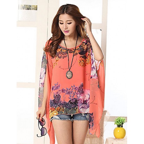 Women's Casual Micro Elastic Sleeveless Regular Blouse (Chiffon)