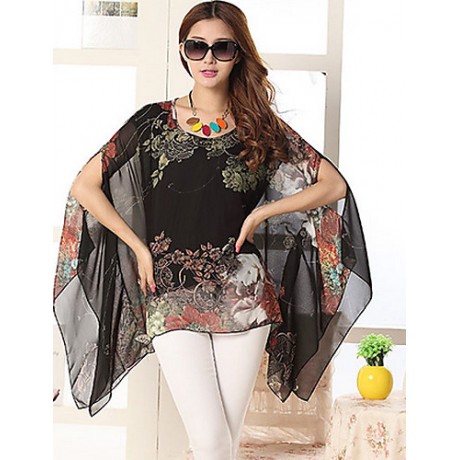 Women's Casual Micro Elastic Sleeveless Regular Blouse (Chiffon)