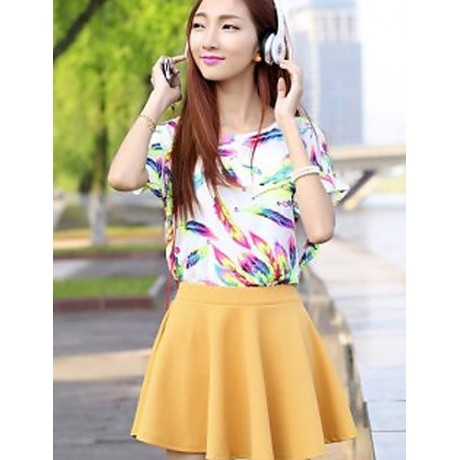 Women's Chiffon Batwing Sleeve Floral Print Tops Blouse T-Shirt Plus Size